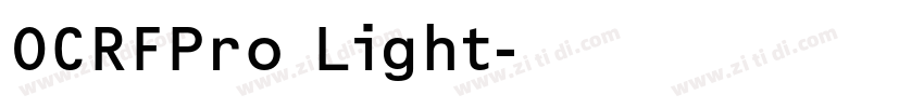 OCRFPro Light字体转换